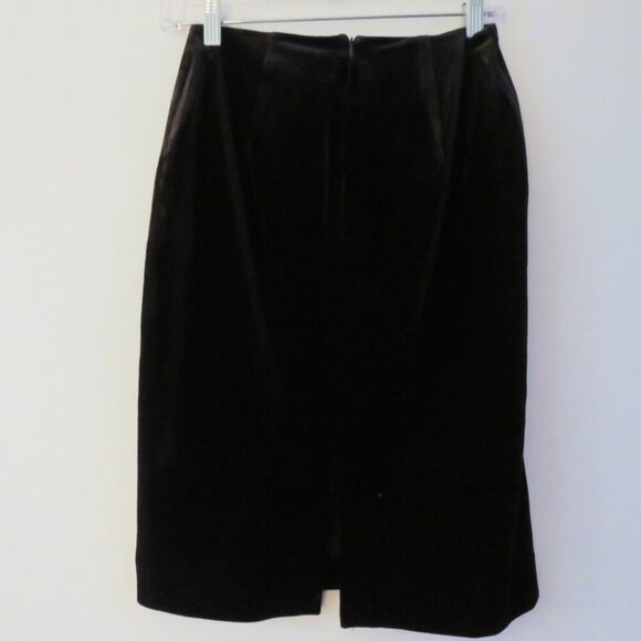 WHITE HOUSE BLACK MARKET Velvet Pencil Skirt Academia Officecore Y2K US 2 Petite - Picture 7 of 12